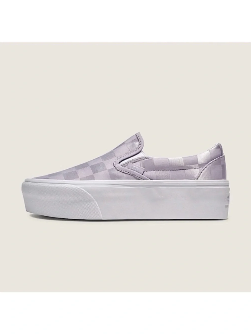 Vans Classic Slip-On Stackform Checkerboard Shoe Women 9.5 US